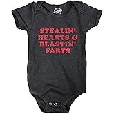 Crazy Dog T-Shirts Stealin Hearts and Blastin Farts Baby Bodysuit Funny Cute Stinky Newborn Jumper