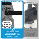 Dog Socks Paws Anti-slip Foot Protector Adjustable Grips Size M Black view 7