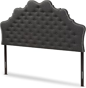 Baxton Studio Matilda Modern and Contemporary Dark Grey Fabric King Size Headboard
