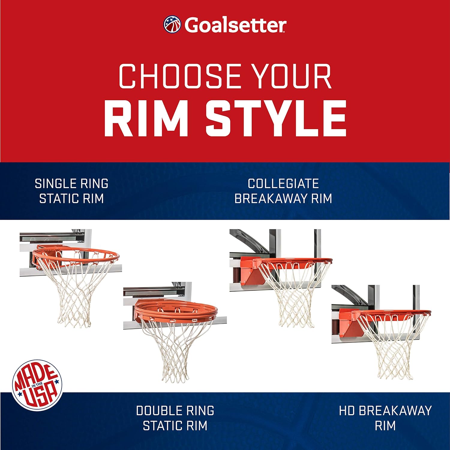 Goalsetter All-Star In Ground Adjustable Basketball System with 54-Inch Glass Backboard and Single Static Rim, Black (SS45554G1) : Sports & Outdoors