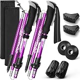 COVACURE Walking Poles 2 Pack Lightweight 7075 Aluminum Collapsible 100-120cm