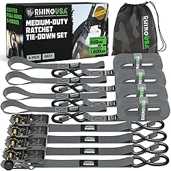 Rhino USA Ratchet Straps Tie Downs (4-Pack) - 1