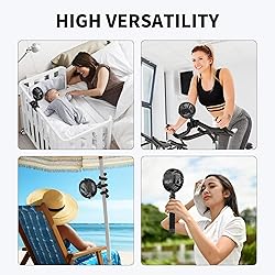 AMACOOL Battery Operated Stroller Fan Flexible