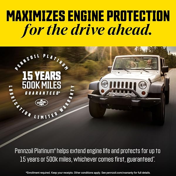 PENNZOIL PLATINUM FULL SYNTHETIC 5W-30 MOTOR OIL, 5 QUART