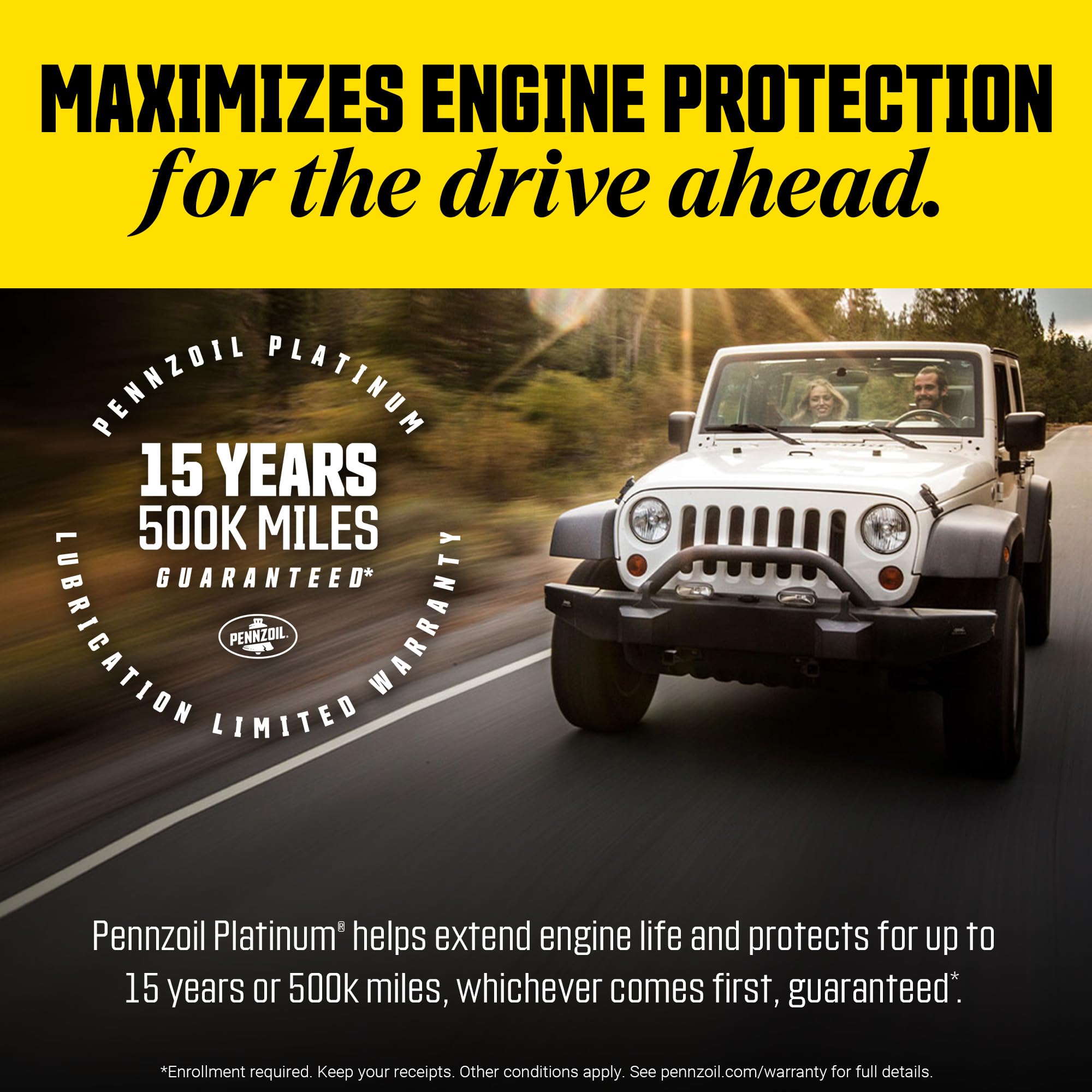 Pennzoil Platinum Full Synthetic 0W-20 Motor Oil, 5 Quart