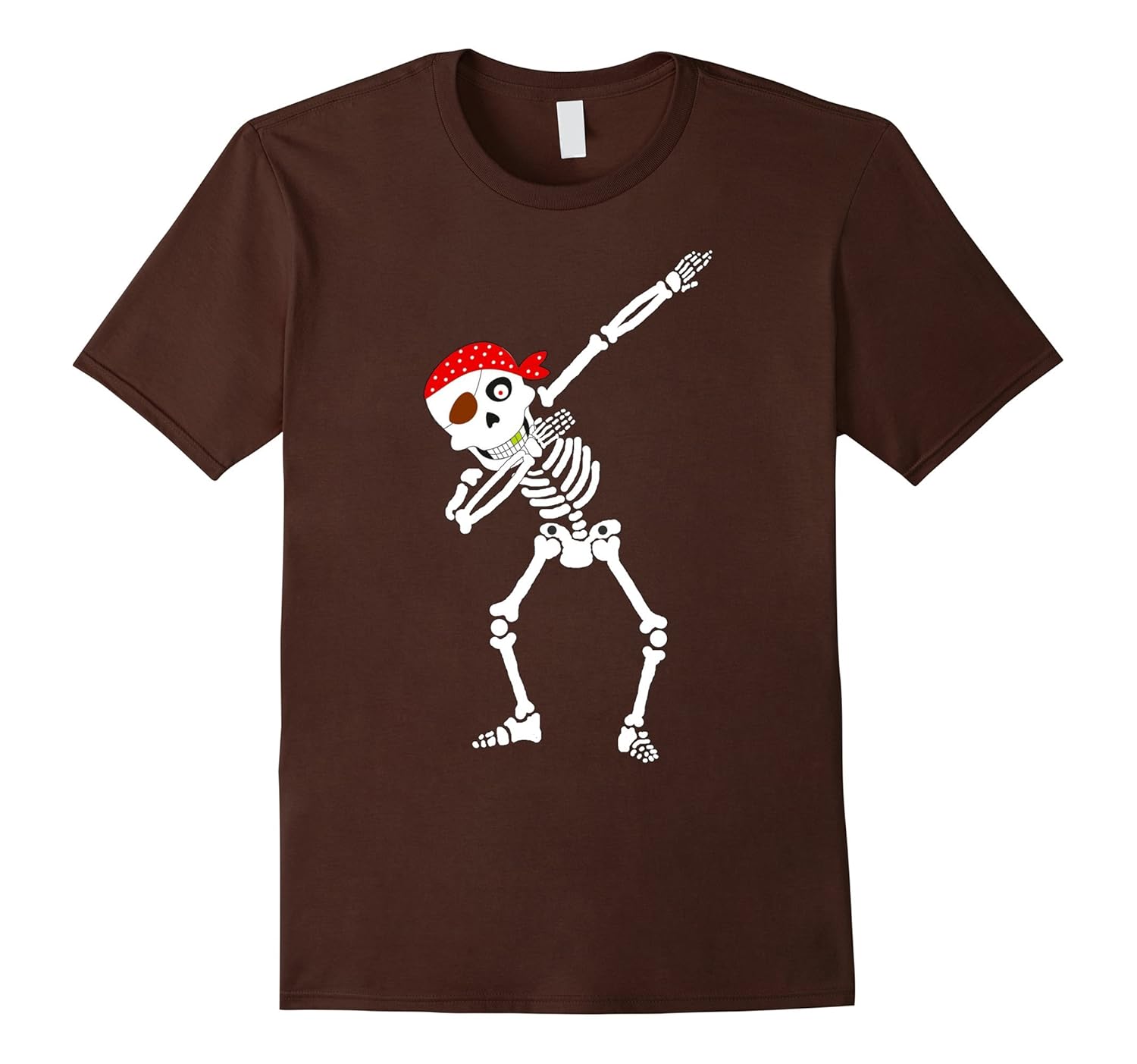 Funny Dabbing Skeleton T-Shirt Pirate Halloween Costume-ANZ