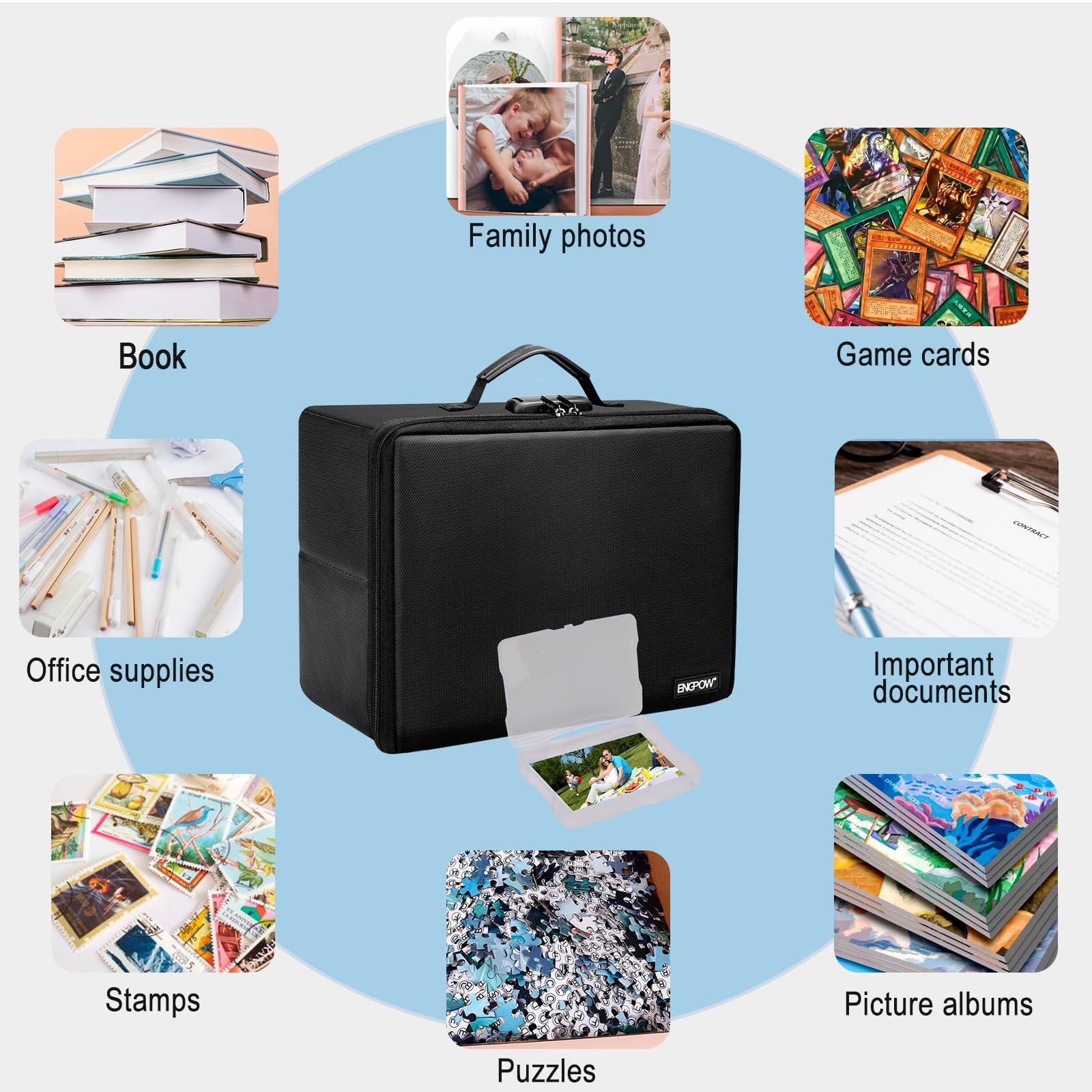 ENGPOW Photo Storage Box with 18 Inner 4