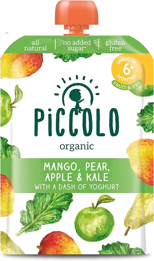 Piccolo Organic Mango, Pear, Apple and Kale Puree
