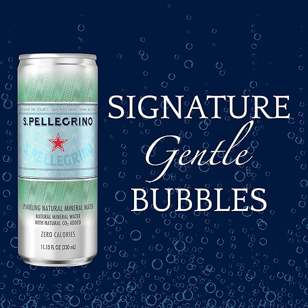 S.PELLEGRINO SPARKLING NATURAL MINERAL WATER, 11.15 FL OZ (PACK OF 8)