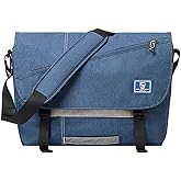 OIWAS Travel Messenger Bag for Men, 15.6 Inch Laptop Satchel Bag Women Crossbody Shoulder Bags Briefcase Bag Work Computer Blue