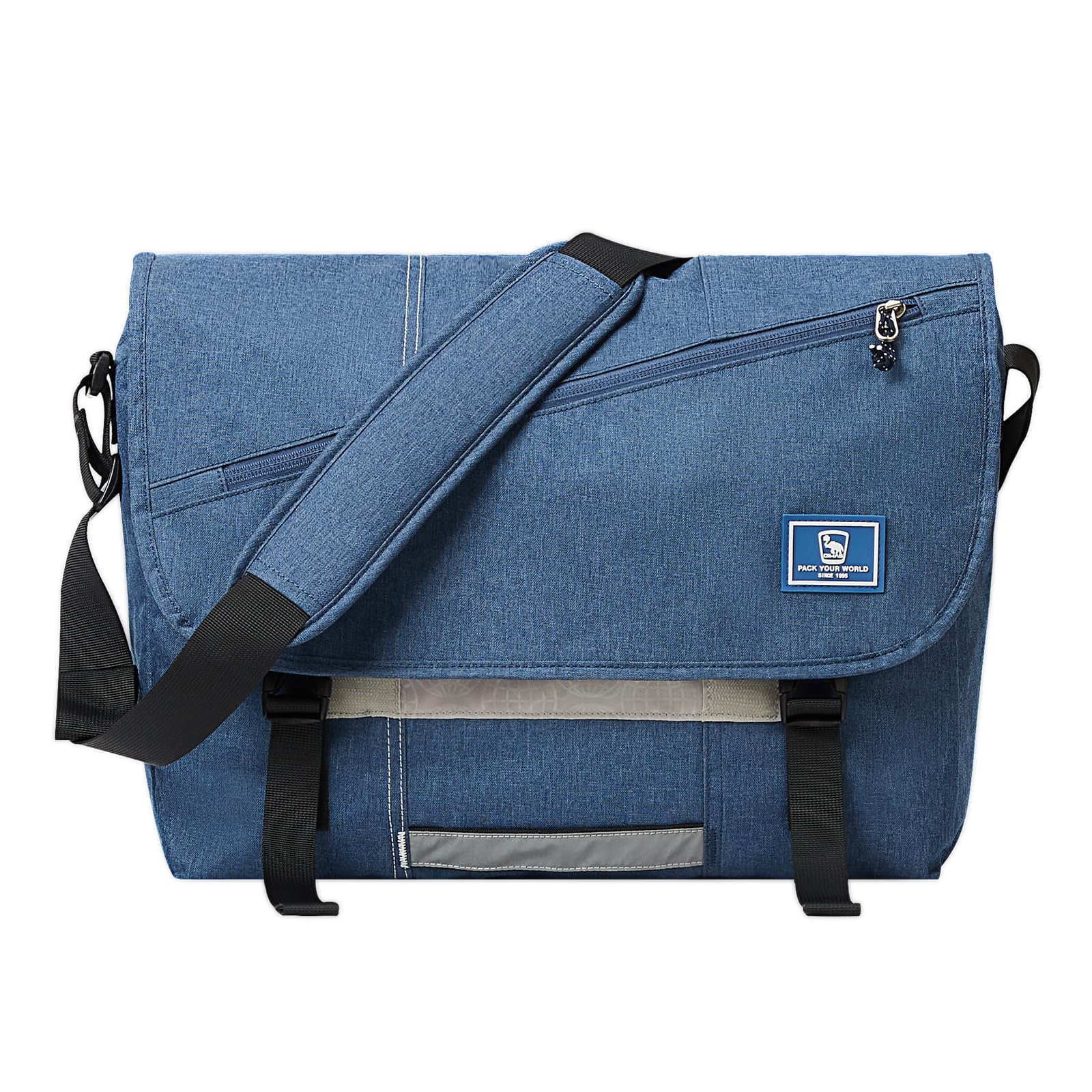 OIWAS Messenger Bags for Men, 15.6 Inch Satchel Bag Men Bag Shoulder Bag Laptop School Travel Work Blue