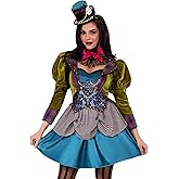 Leg Avenue Women's 3 Piece Deluxe Mad Hatter Costume