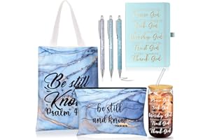 Funnymoom 7 Pcs Christian Gift Set for Women Men Faith Religious Nativity Baptism Church Bible Spiritual for Christmas