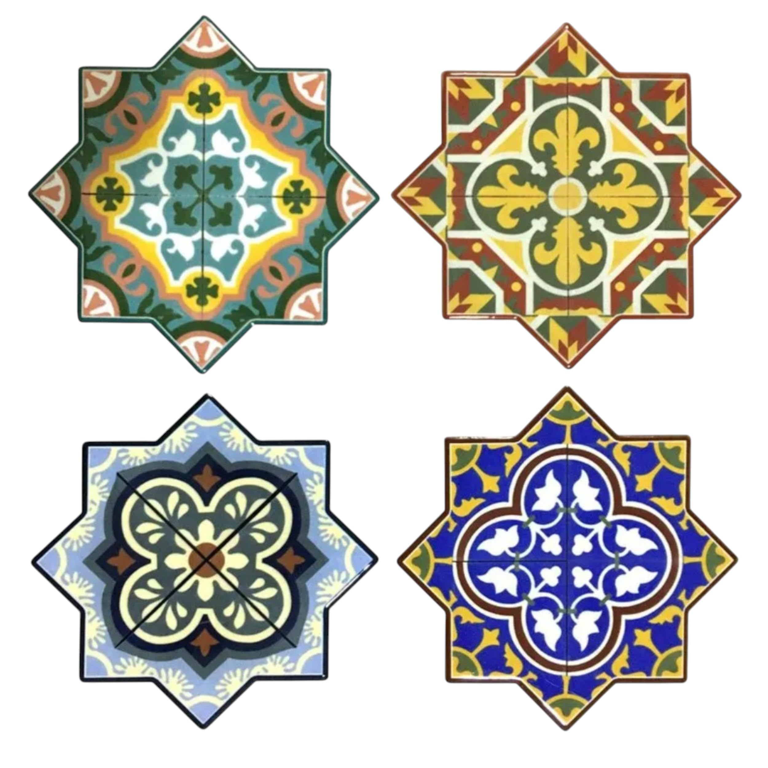 Vidal Regalos Coaster x4 Hydraulic Ceramic Star Models 11 cm