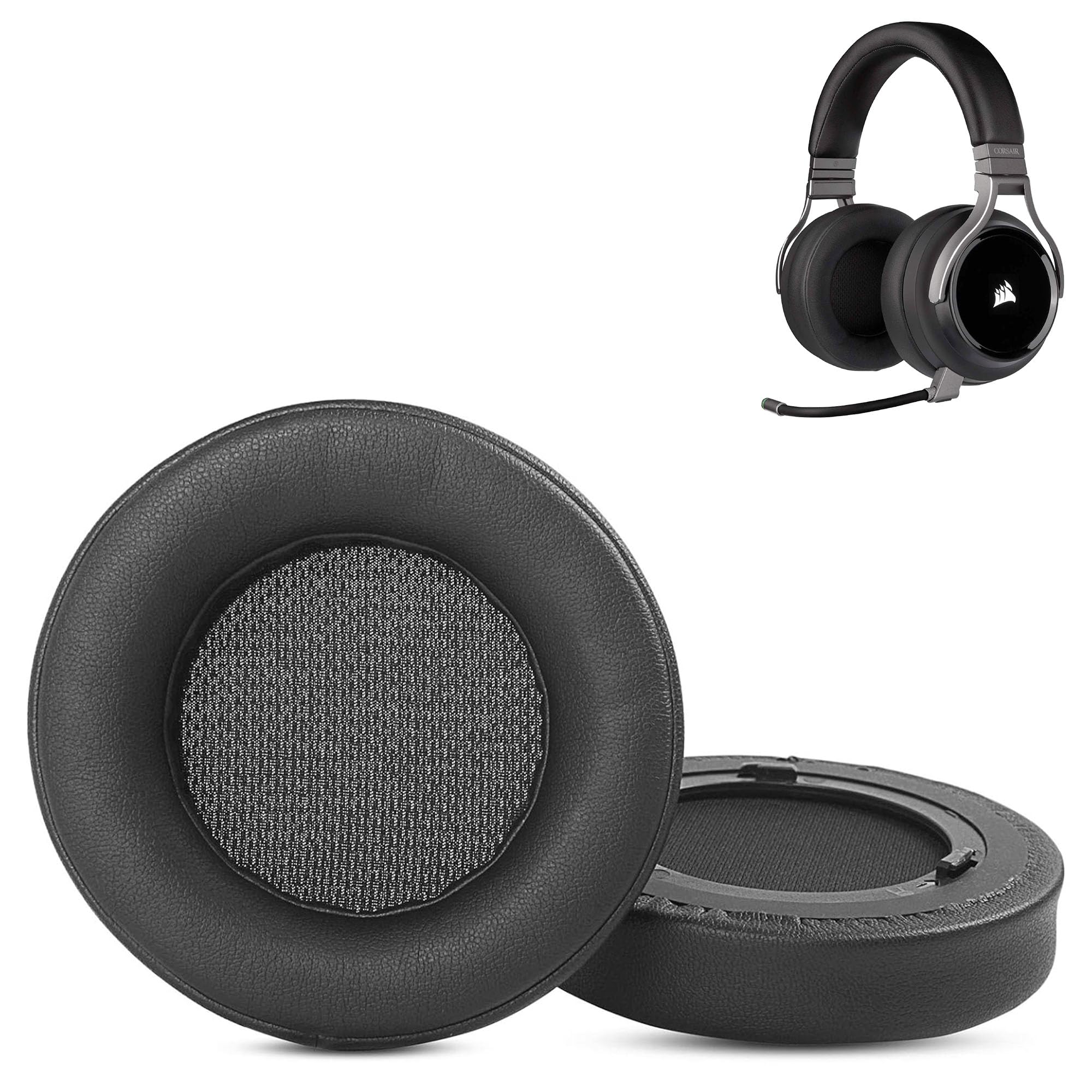 Virtuoso RGB SE Headset Earpads Compatible with Corsair Virtuoso RGB Wireless SE Gaming Headset(Protein Leather and Memory Foam ear cushions)