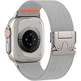 Elastic Sport Band for Apple Watch Ultra 3/2/1 Bands 49mm 46mm 45mm 44mm 42mm 41mm 40mm 38mm Men Women, Adjustable Parachute Buckle Nylon Fabric Wristband for iWatch Series 11 10 SE 9 8 7 6 5 4 3