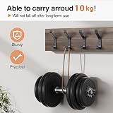 susswiff Wall Hooks for Hanging Coat 10KG Metal Screw in Black 10cm view 2