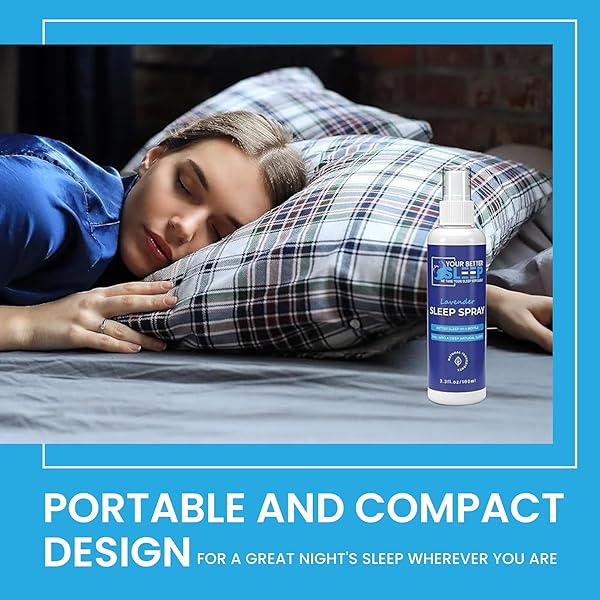 NATURAL SLEEP SPRAY WITH LAVENDER AND CHAMOMILE – BED SPRAY FOR SLEEPING, RELAXATION – DEEP SLEEP PILLOW SPRAY WITH NATURAL LAVENDER ESSENTIAL OIL – 3.3 FL OZ