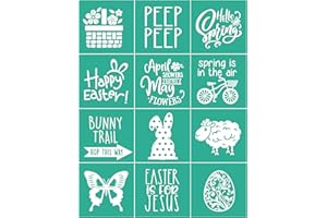 BOOLOOEN Silk Screen Stencil Chalk Stencil Reusable Self-Adhesive Screen Print Stencil 8.5 * 11 inches