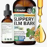 BIO KRAUTER Slippery Elm Bark Tincture - Pure Slippery Elm for Women & Men - 2 Fl.Oz. 28 Days of Supply - Vegan Liquid Drops for Lungs - Respiratory & Digestive Health - Alcohol & Sugar Free, Non-GMO