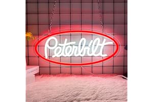 Foxiden Peterbilt Neon Sign for Wall Decor, Dimmable Peterbilt Garage Truck Led Neon Light Sign USB Powered for Farm Bedroom Man Cave Bar Birthday Gifts