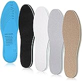 Hercicy 4 Pairs Washable Terry Cloth Shoe Inserts Insoles for Women Cotton Replacement Barefoot Shoe Insoles for Men 7-11 Woman 2-8(Stylish)