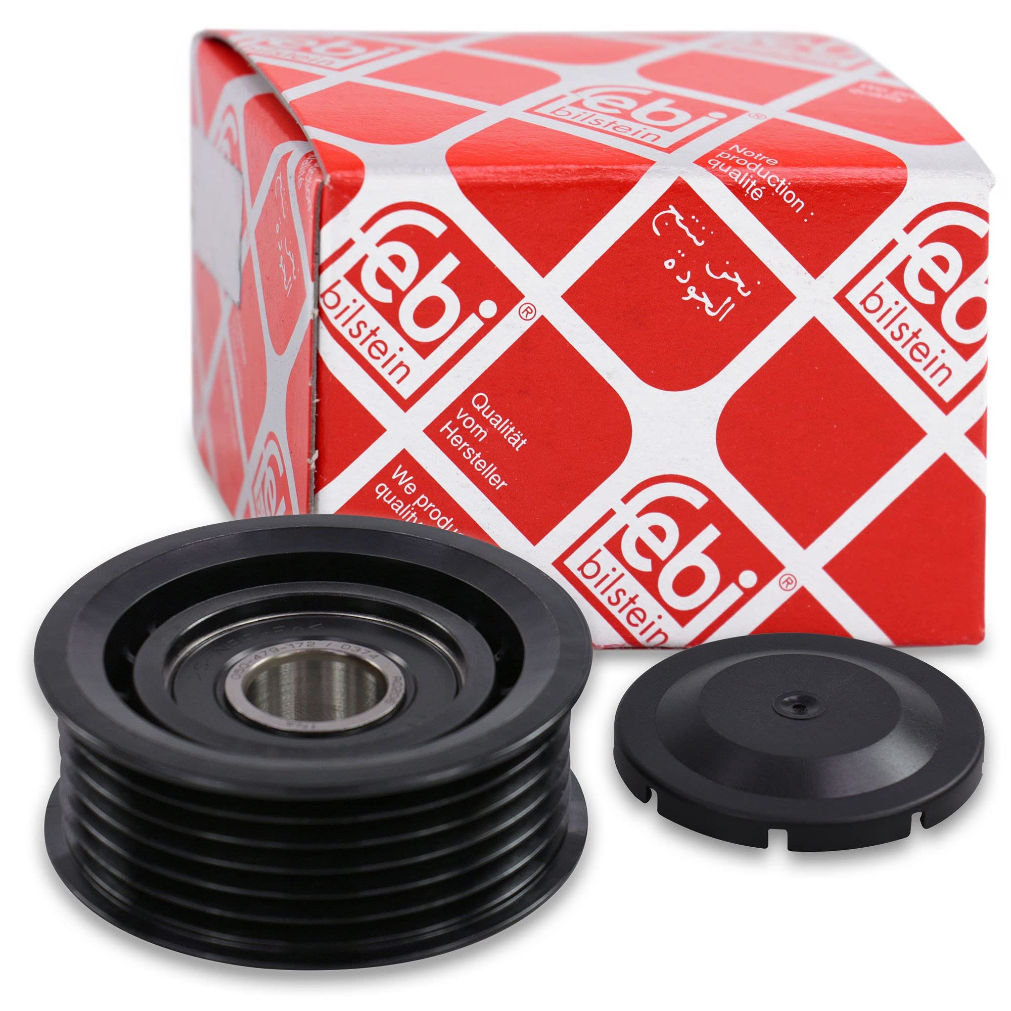 febi bilstein 11276 Idler Pulley for auxiliary belt, pack of one