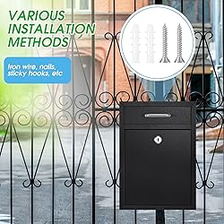 Yaocom Locking Mailbox with Key for Outdoor 12.2 x