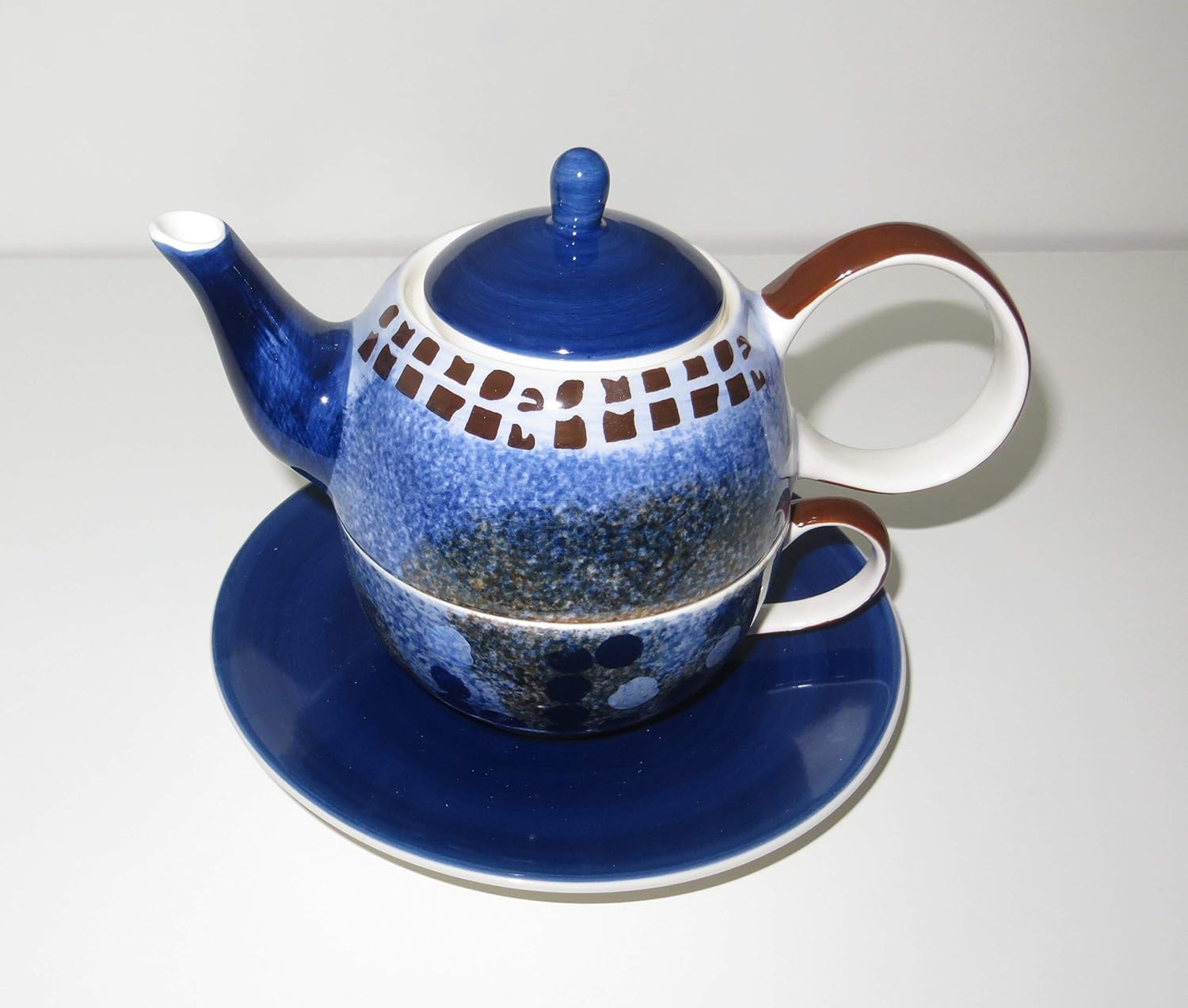 Cha Cult Tea for one Set Alisa Keramik, 4teilig Kanne 0,4 l, Tasse 0