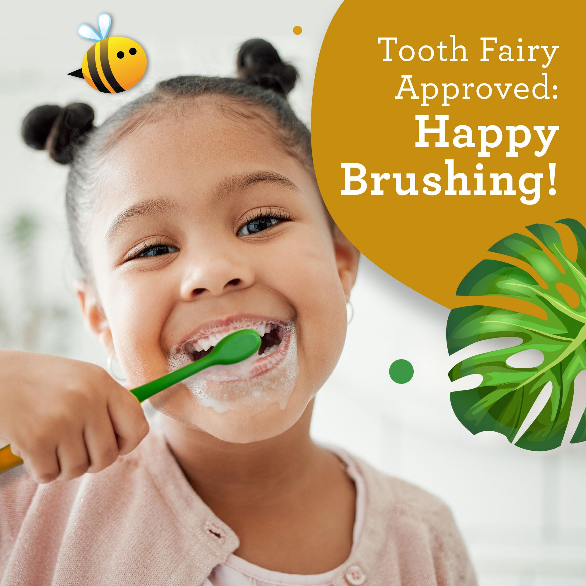 GuruNanda Butter On Gums Kids Toothbrush - 4 Pack Extra Soft Bristles Toothbrush for Kids, Multi-Colored & Fun to Use for Beginner Cleaning - Ergonomic Grip Handle - BPA & Cruelty-Free (Age 3+)