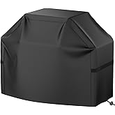 Grill Cover, 52 inch BBQ Gas Grill Cover Waterproof Weather Resistant, Fade Resistant, UV Resistant Material for Most Grills, Black
