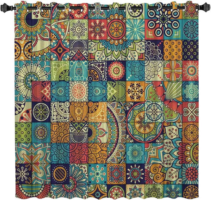 Amazon.com: USOPHIA Blackout Grommet Curtains, Unique Chic Bohemian