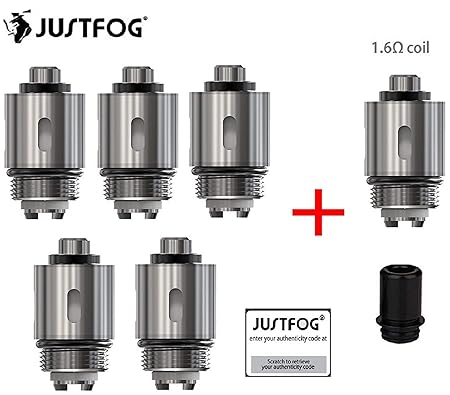 Justfog ((100% AUTHENTISCH)) 1 STÜCK GRATIS (5+1) verdampfer köpfe q16 (6 COILS) q16 Q16 Q14 S14 G14 C14 Ersatzverdampferkopf