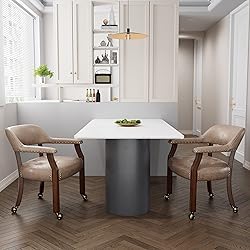 JESONVID Dining Chair with Casters Set of 2, Accent