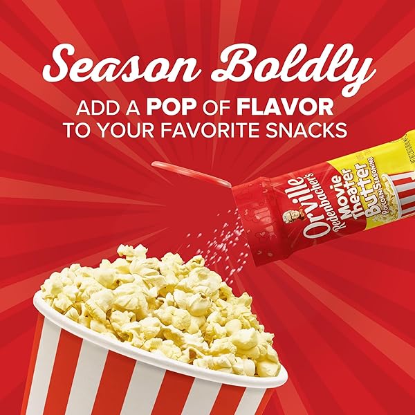ORVILLE REDENBACHER’S POPCORN SEASONING, MOVIE THEATER BUTTER FLAVOR, 2.4 OZ.