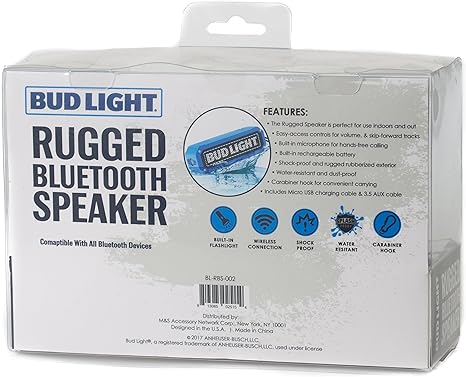 bud light rugged bluetooth speaker