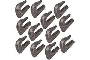 VIRTIONZ Grab Hook 3/8" Weld-on Chain Hook Heavy Duty Tow Hook G70 Forged Steel Tractor Hook Weldable for Car, Truck,SUV, RV,UTV,Tractors -12PACK