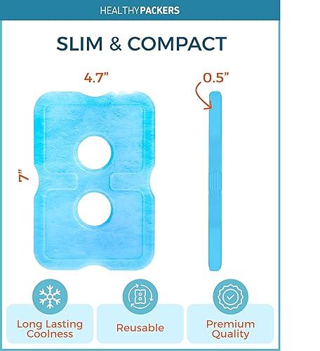 thumbnail image 2 of 6Pcs Ice Packs For Coolers, Reusable Long Lasting Compact Freezer Packs 2 of 11