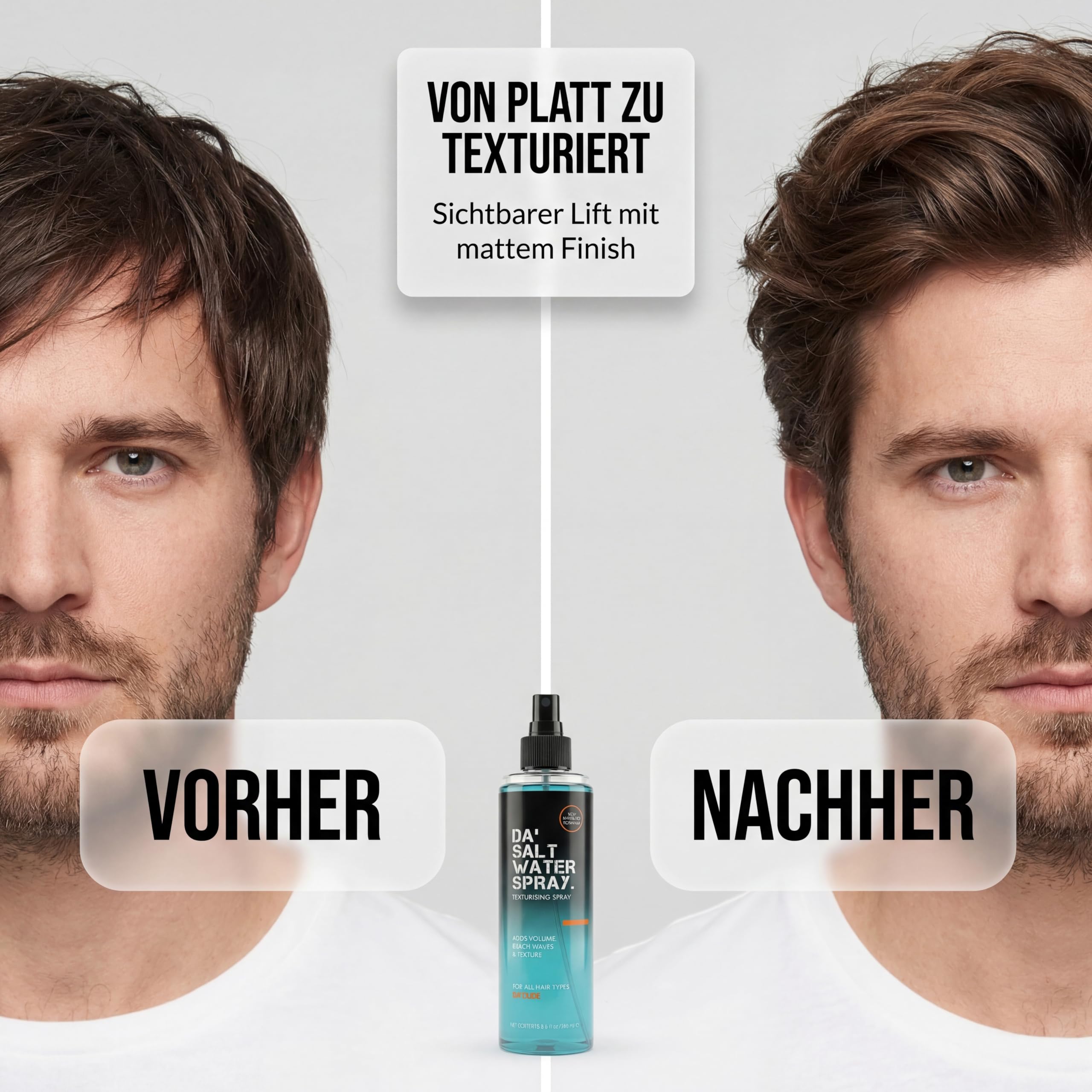 Da'Dude Sea Salt Spray 250 ml – Salzspray für Haare mit Volumen & Textur – Panthenol & Meersalz – Haarspray für Männer & Frauen für Beach Waves 3