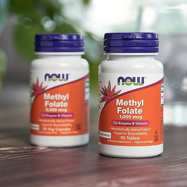 NOW FOODS SUPPLEMENTS, METHYL FOLATE 1,000 MCG, METABOLICALLY ACTIVE FOLATE*, CO-ENZYME B VITAMIN, 90 TABLETS