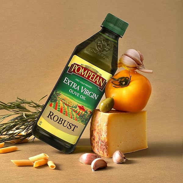 POMPEIAN ROBUST EXTRA VIRGIN OLIVE OIL, CONTAINS POLYPHENOLS, FIRST COLD PRESSED, 32 FL OZ