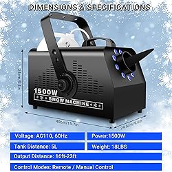 1500W Snow Machine Snowflake Maker - Artificial