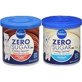 Pillsbury Zero Sugar Frosting Bundle, Chocolate and Vanilla (Pack of 2) with Spatula Knife