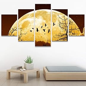 SIGNWIN 5 Panel Canvas Wall Art Modern Art...