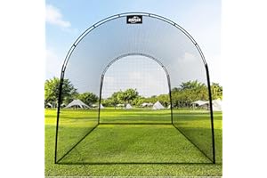 Kapler Batting Cage 13X10X10FT Baseball Softball Portable Batting Cage Backyard Net for Hitting Pitching Practice Baseball Softball Hitting Cage with Steel Frame and Net, Great Pitching Cage