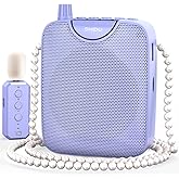 SHIDU 35W Voice Amplifier with Wireless Lavalier Microphone, Bluetooth Voice Amplifier for Teachers, Portable Speaker with Microphone for Classroom Meeting Training, Pearl Chain Design