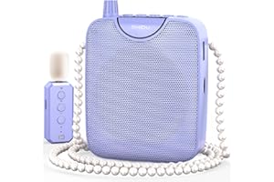 SHIDU 35W Voice Amplifier with Wireless Lavalier Microphone, Bluetooth Voice Amplifier for Teachers, Portable Speaker with Microphone for Classroom Meeting Training, Pearl Chain Design