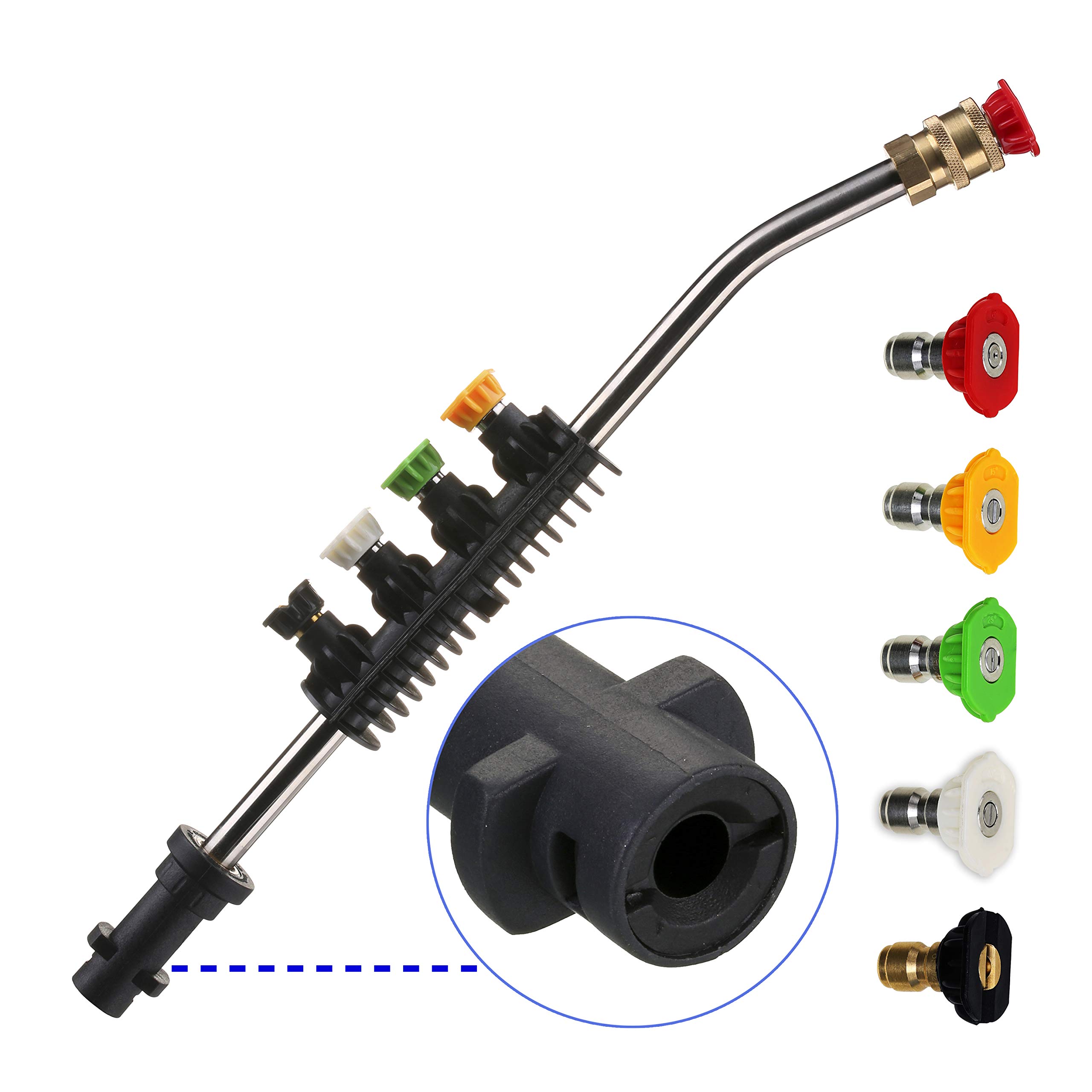 Pressure Washer Wand Extension w/ Adapter Replacement Lance for Karcher