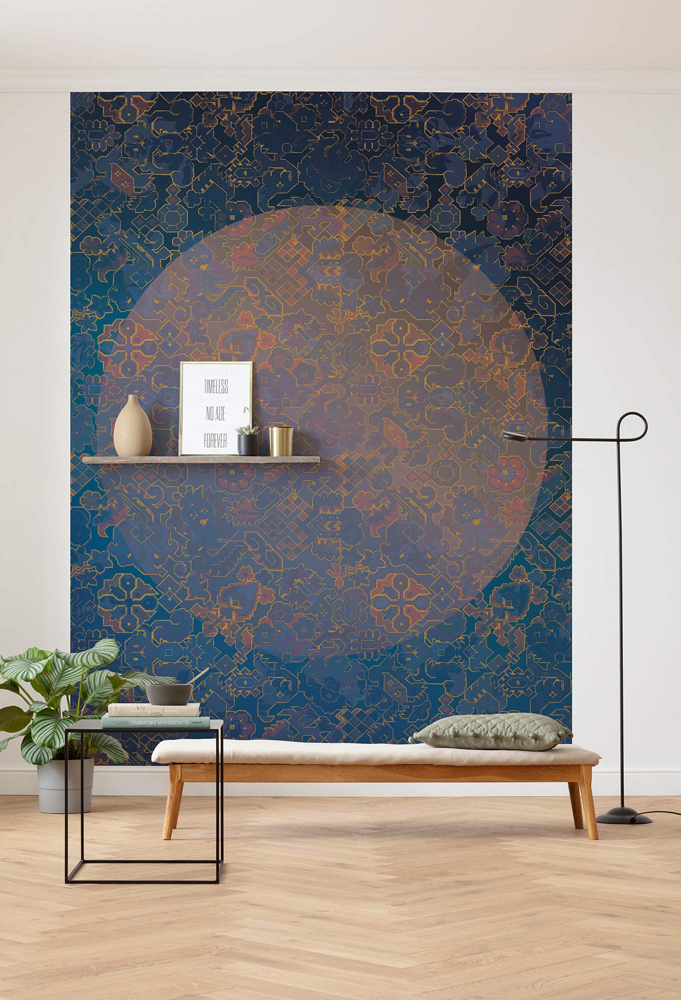Komar LA Lune HX4-032 Non-Woven Photo Wallpaper XXL Decoration Art Nouveau Bedroom Living Room Office Hallway Size 200 x 270 cm (Width x Height) Multi-Coloured