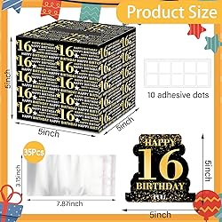 SHLINCO 16th Birthday Party Gift - Black & Gold